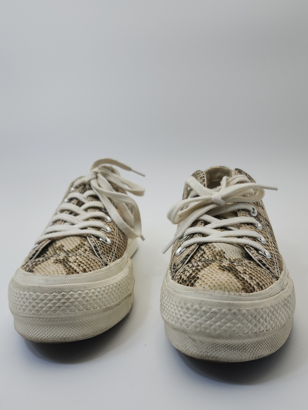 Converse Women's Chuck Taylor All Star Wild Lift Platform Low "Snakeskin" Size 7 - Picture 2 of 14